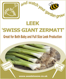 Leek Swiss Giant Zermatt - Seeds to Sow Limited