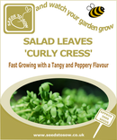 Salad Leaves Curly Cress - Seeds to Sow Limited