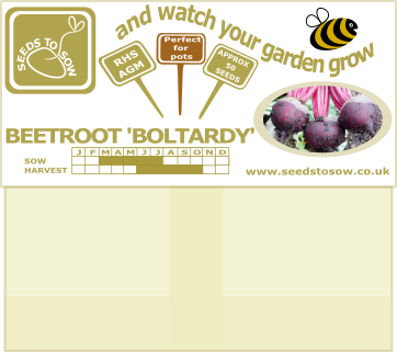 Beetroot Boltardy - Seeds to Sow Limited