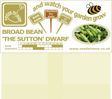 Broad Bean Sutton Dwarf - Seeds to Sow Limited