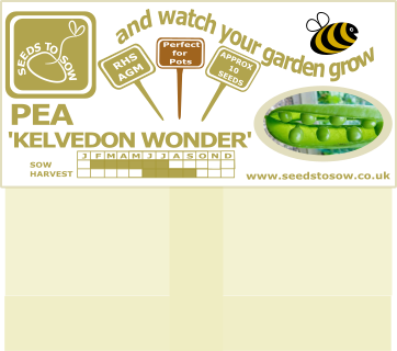 Seed Card - Christmas Card - Grow Your Own Peas - Seeds to Sow Limited
