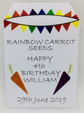 20 x Birthday Favour - Rainbow Carrot Seeds - Seeds to Sow Limited