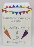 20 x Wedding and Civil Ceremony Favour - Rainbow Carrot Seeds - Seeds to Sow Limited