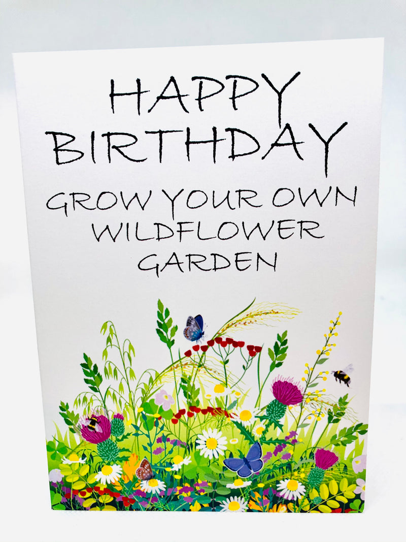 Seed Card - Birthday Card - Grow Your Own Wildflower Garden - Seeds to Sow Limited