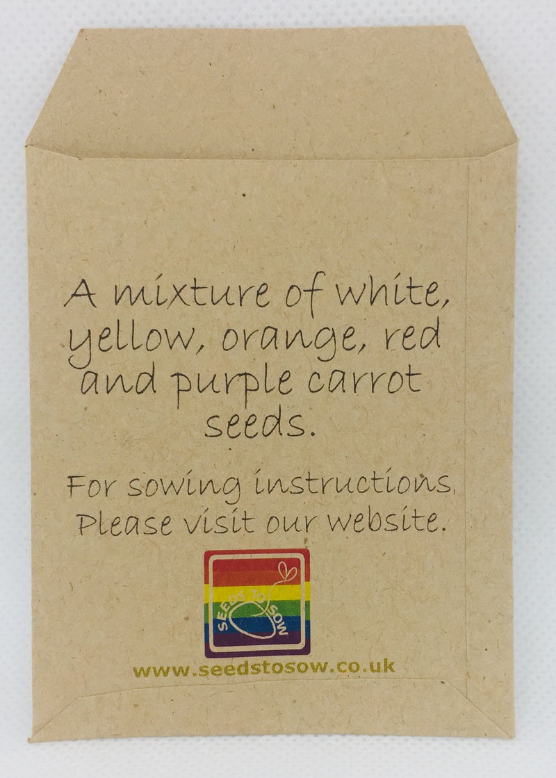 20 x Wedding and Civil Ceremony Favour - Rainbow Carrot Seeds - Seeds to Sow Limited