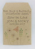 20 x Wedding and Civil Ceremony Favour - Bee, Bird and Butterfly Wildflower Seed Mixture - Seeds to Sow Limited