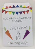 20 x Wedding and Civil Ceremony Favour - Rainbow Carrot Seeds - Seeds to Sow Limited
