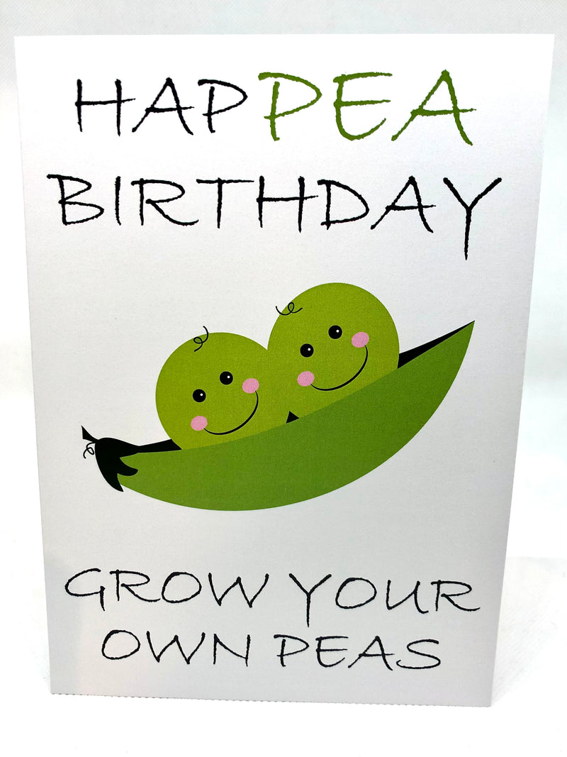 Seed Card - Birthday Card - Grow Your Own Peas - Seeds to Sow Limited