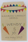 20 x Wedding and Civil Ceremony Favour - Rainbow Carrot Seeds - Seeds to Sow Limited