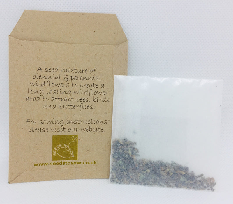 20 x Wedding and Civil Ceremony Favour - Bee, Bird and Butterfly Wildflower Seed Mixture - Seeds to Sow Limited