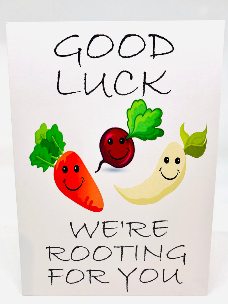 Seed Card - Good Luck Card - We're rooting for you - Seeds to Sow Limited